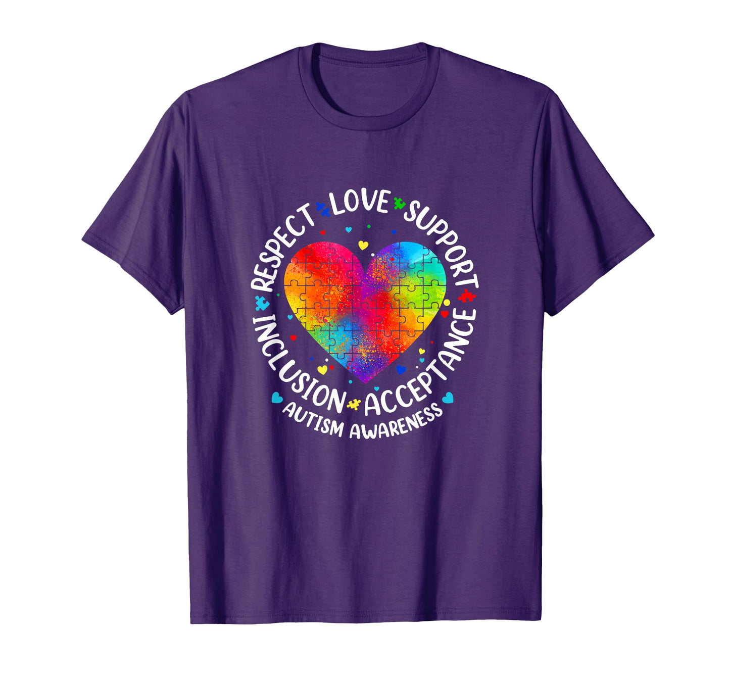 Autism Respect Love Inclusion Acceptance Awareness Women Kid T-Shirt