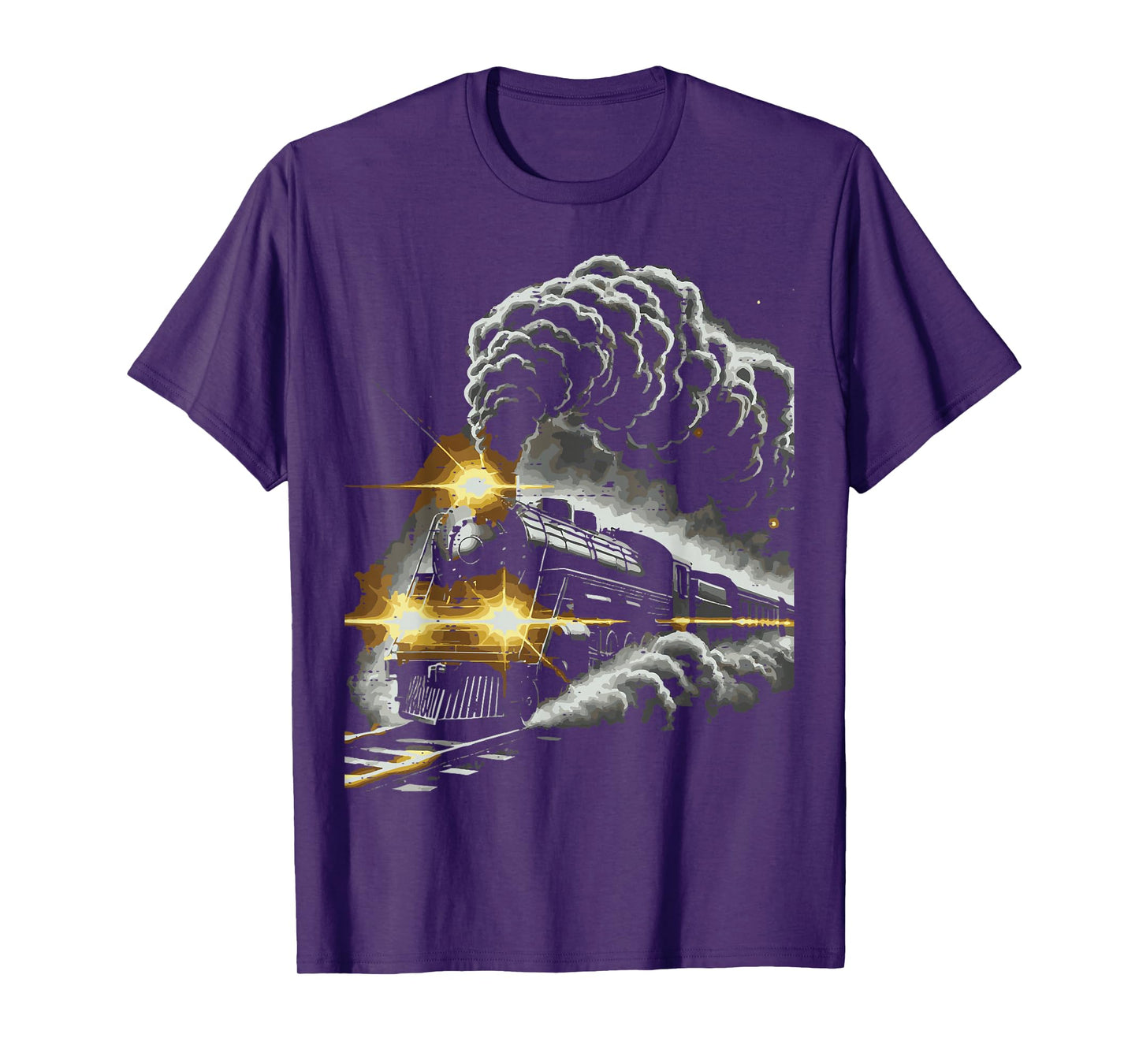Steam Engine Train Vintage Locomotive Conductor Men Boys Kid T-Shirt