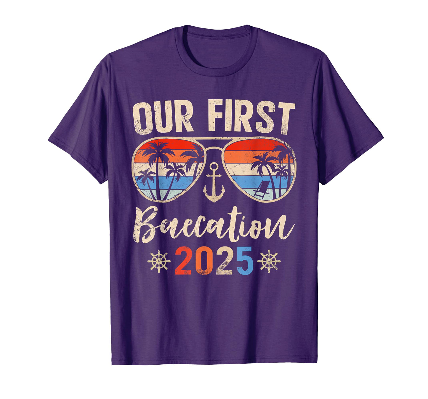Our First Baecation 2025 Couples Cruise Vacation Matching T-Shirt