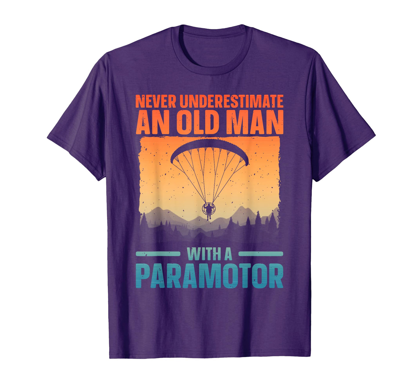 Cool Paramotor Art For Men Grandpa Paragliding Paramotoring T-Shirt