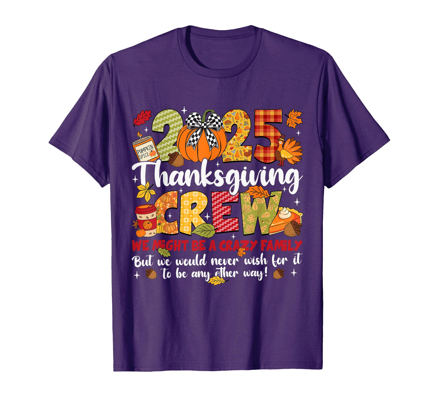 Family Thanksgiving 2025 Thanksgiving Crew Turkey Matching T-Shirt