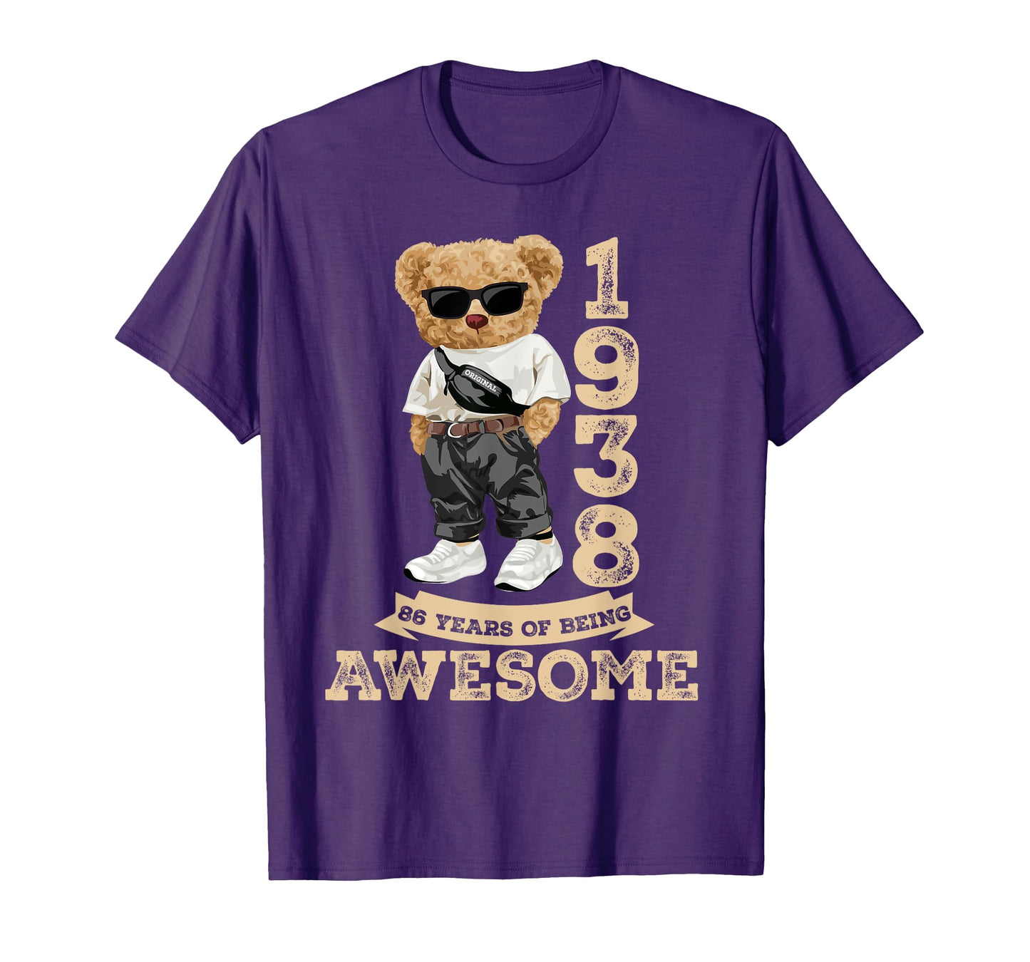 Awesome Since 1938 Retro Men Women 86th Birthday Gifts Funny T-Shirt
