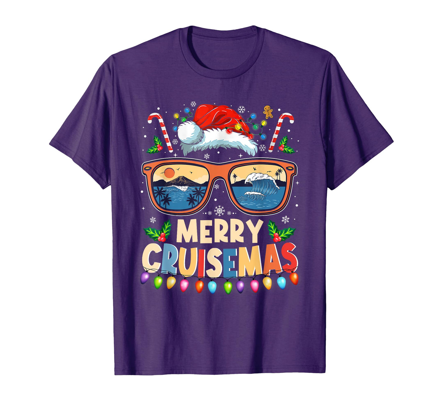 Merry Cruisemas 2025 Funny Christmas Santa Reindeer Cruise T-Shirt