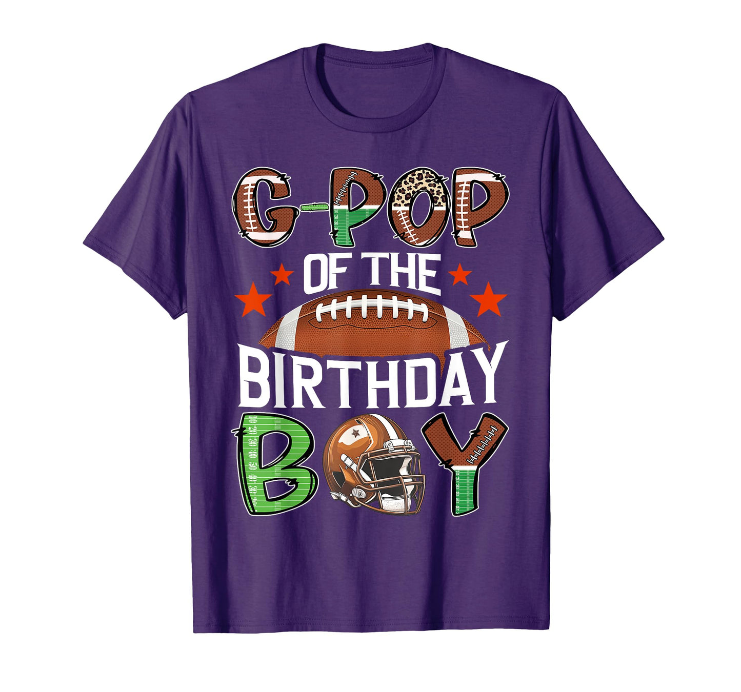 G-Pop Of The Birthday Boy Game Day Football T-Shirt