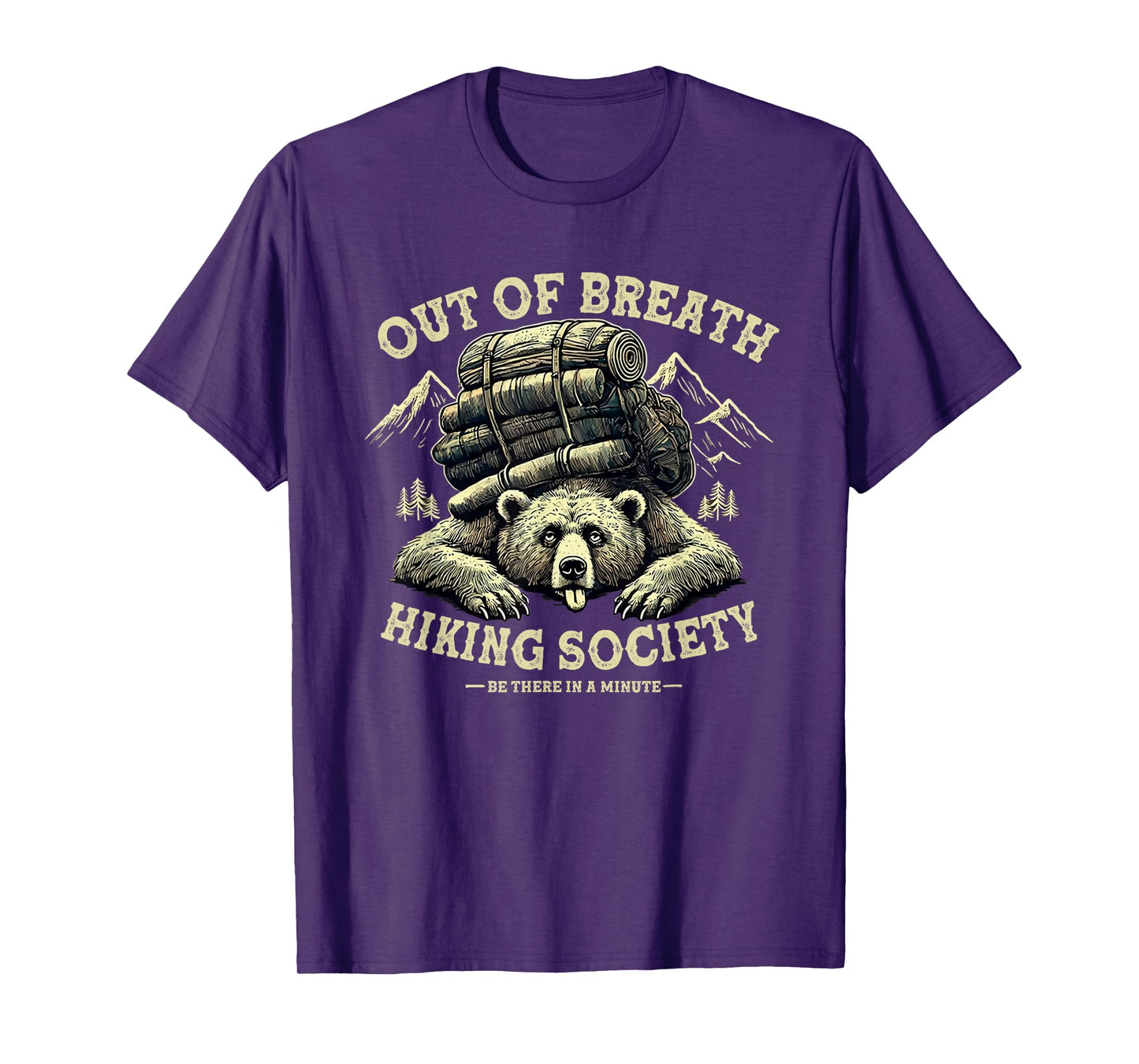 Out of Breath Hiking Society Funny Mountain Outdoor Hikers T-Shirt