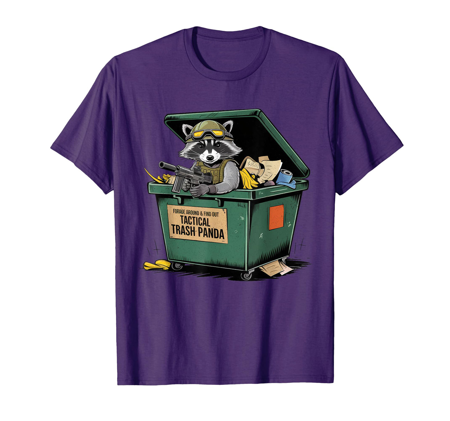 Funny Raccoon Forage Around & Find Out Tactical Trash Panda T-Shirt