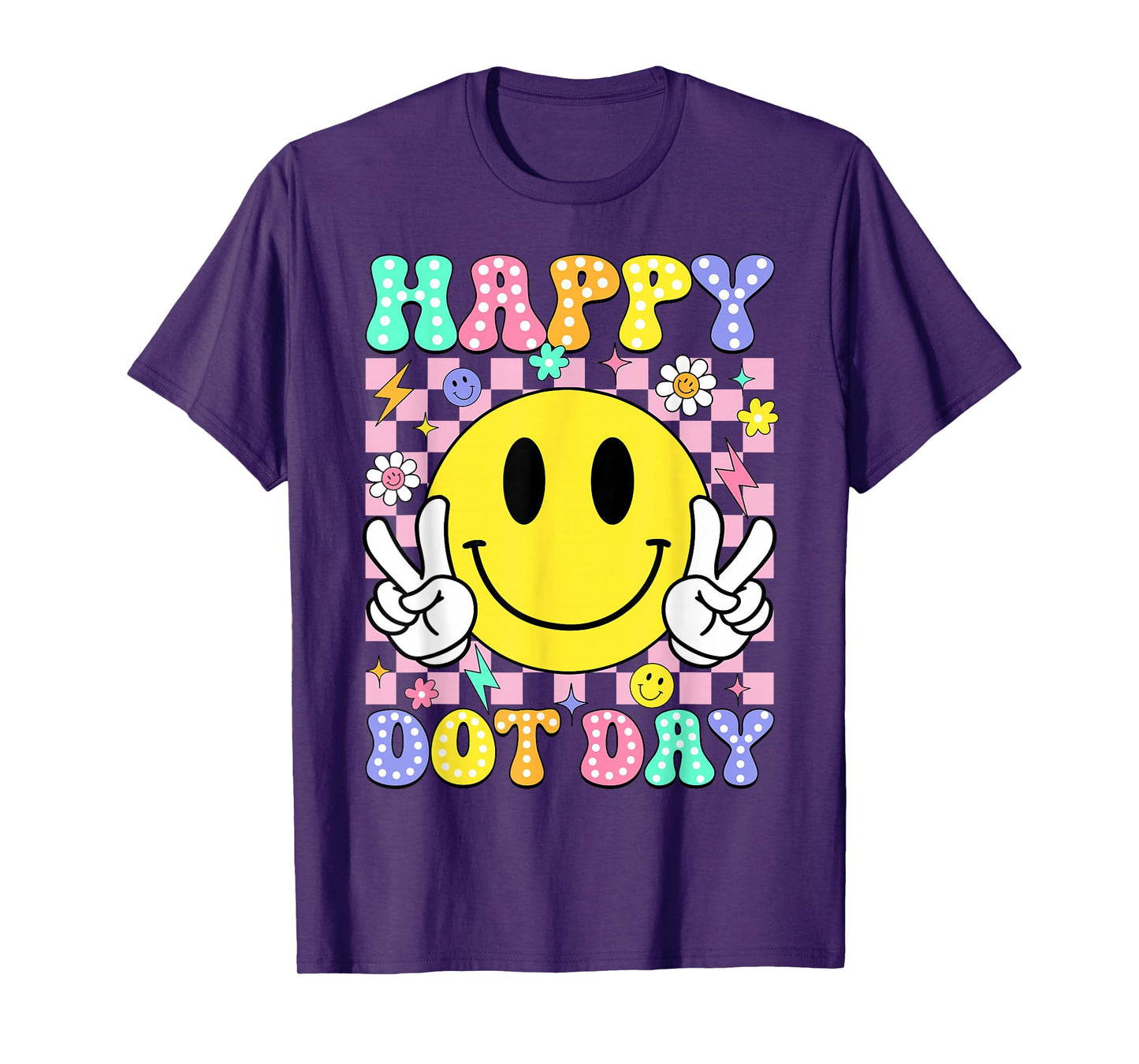 Happy Dot Day Shirts Teacher Student Girls Kids Smile Face T-Shirt