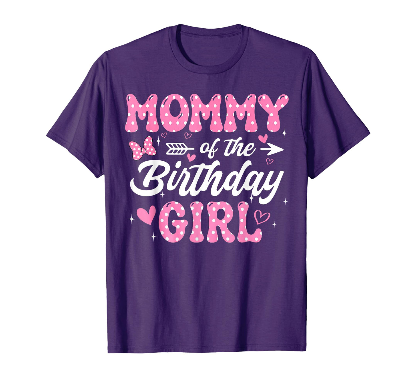 Mommy of The Birthday Pink Girl Matching Family T-Shirt