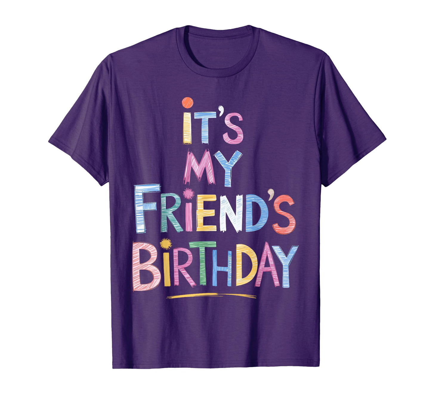 Funny It's my friend's Birthday Sketch Pencil Artist For Kid T-Shirt