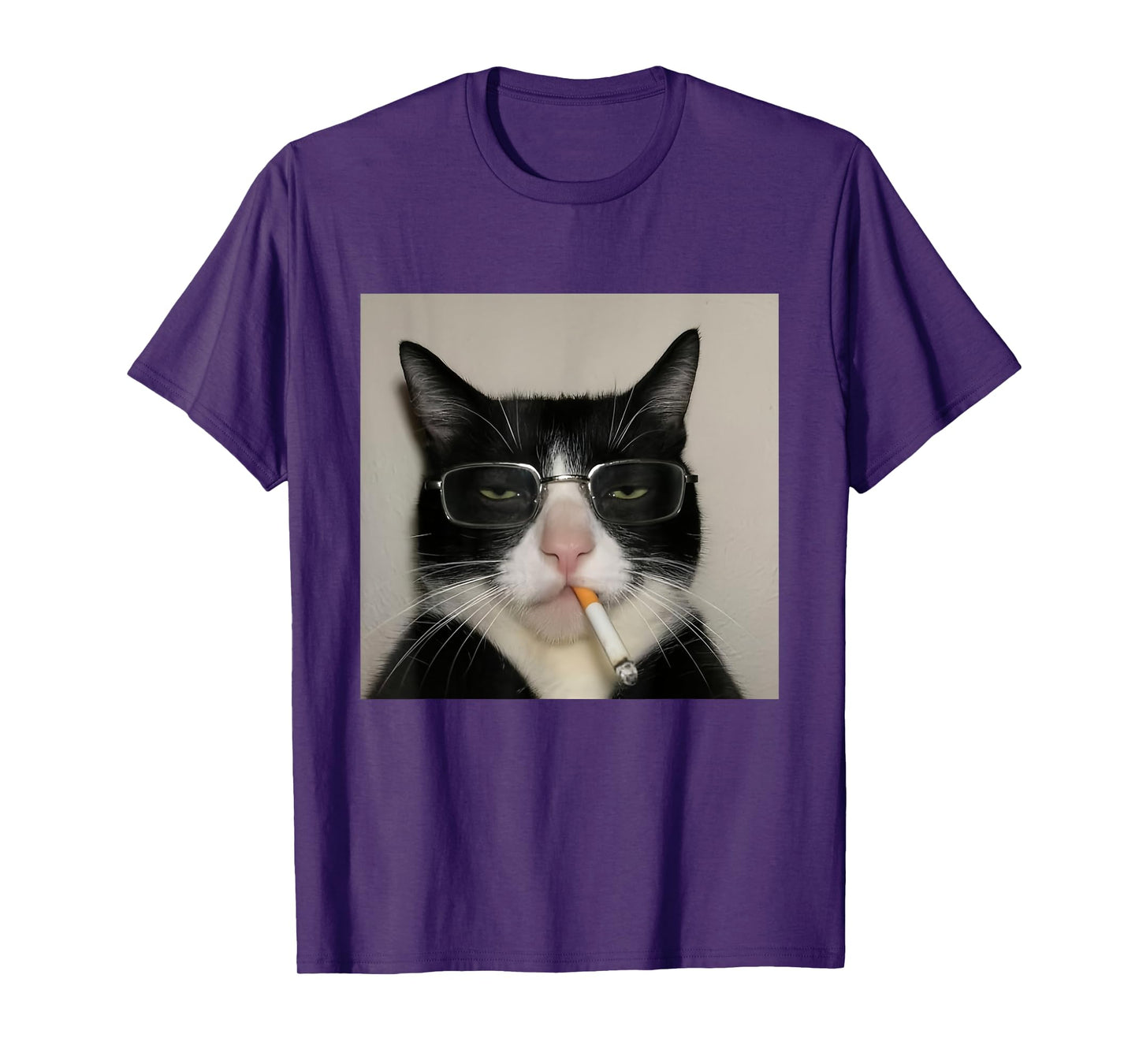 Cat Meme Cat Smoking Cigarette T-Shirt