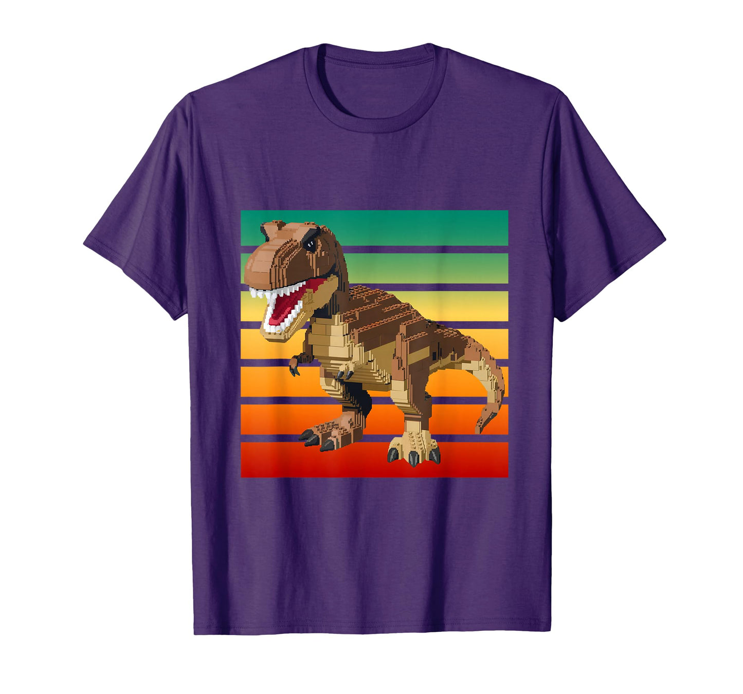 Building Bricks Dinosaur T-Rex Family Matching T-Shirt