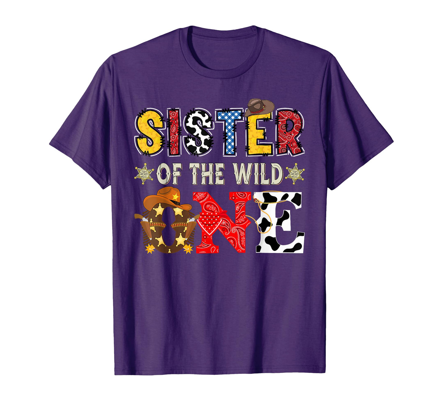 Sister of The Wild One 1St Birthday Boy Western Cowboy T-Shirt