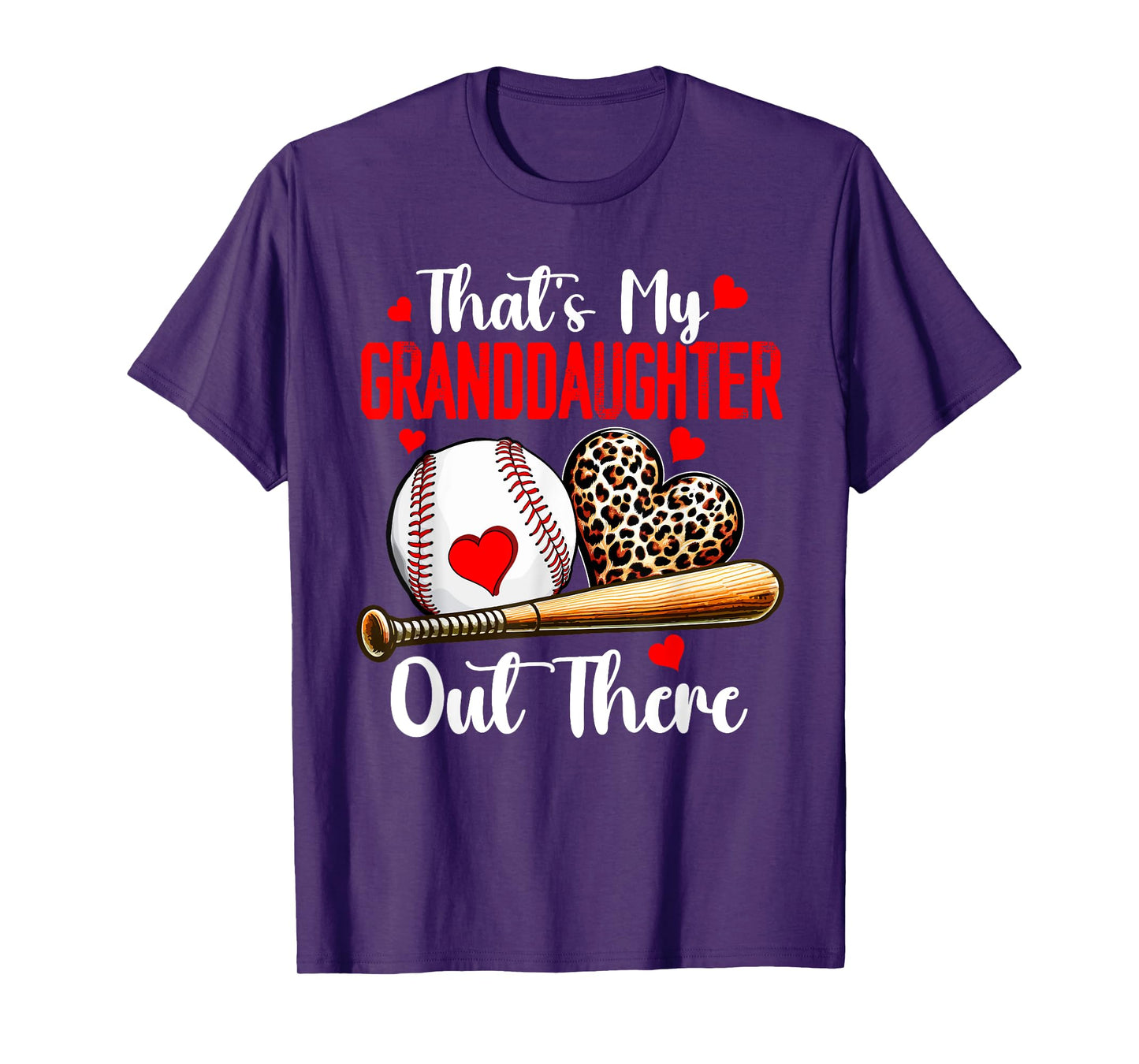 That's My Granddaughter Costume Leopard Baseball Player T-Shirt
