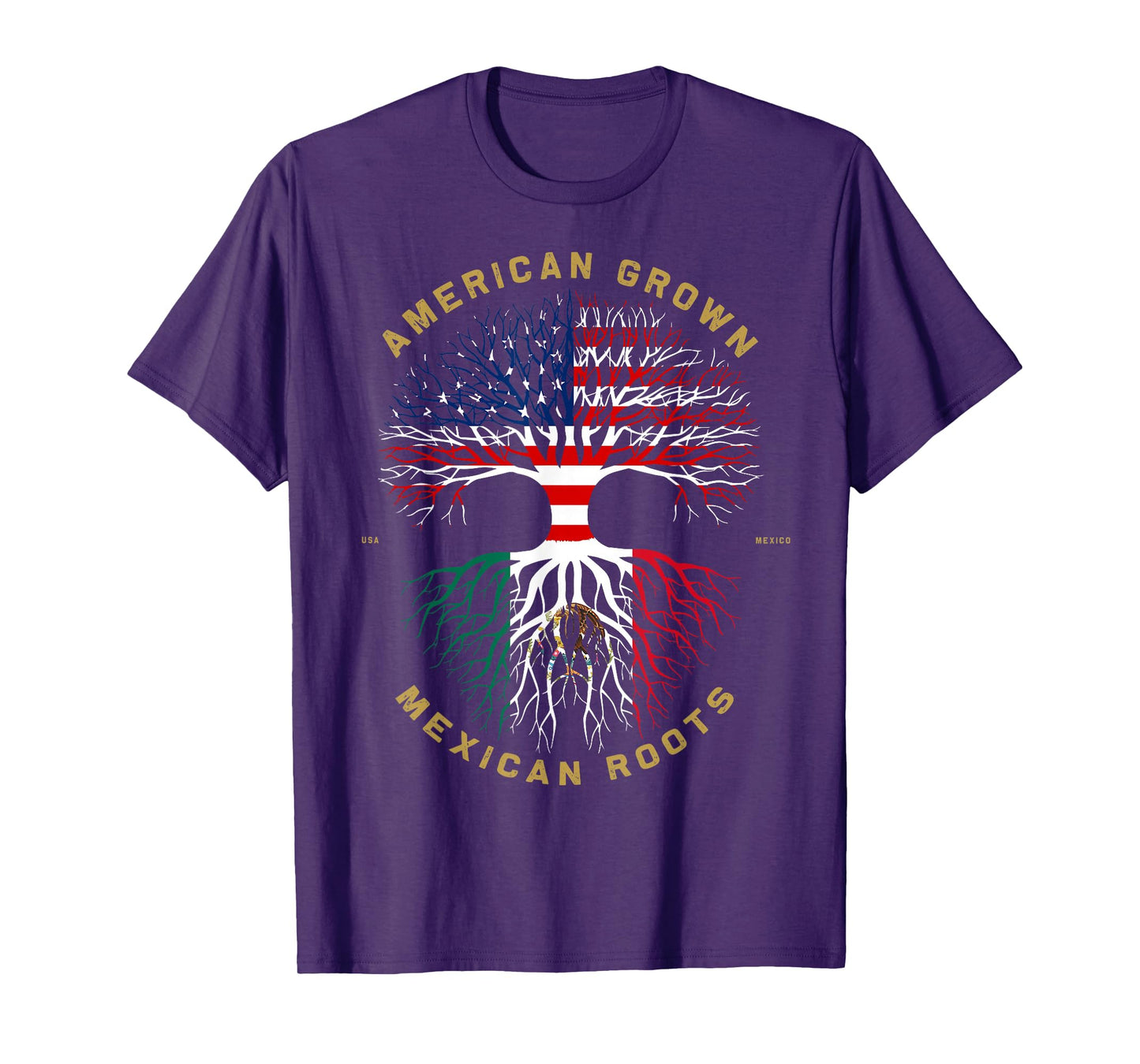 Mexico Country Lover Proud American Grown Mexican Roots T-Shirt