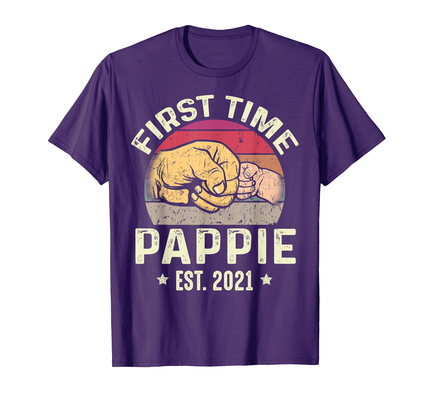 First Time Pappie Est 2021 for New Pappie Funny Fathers Day T-Shirt