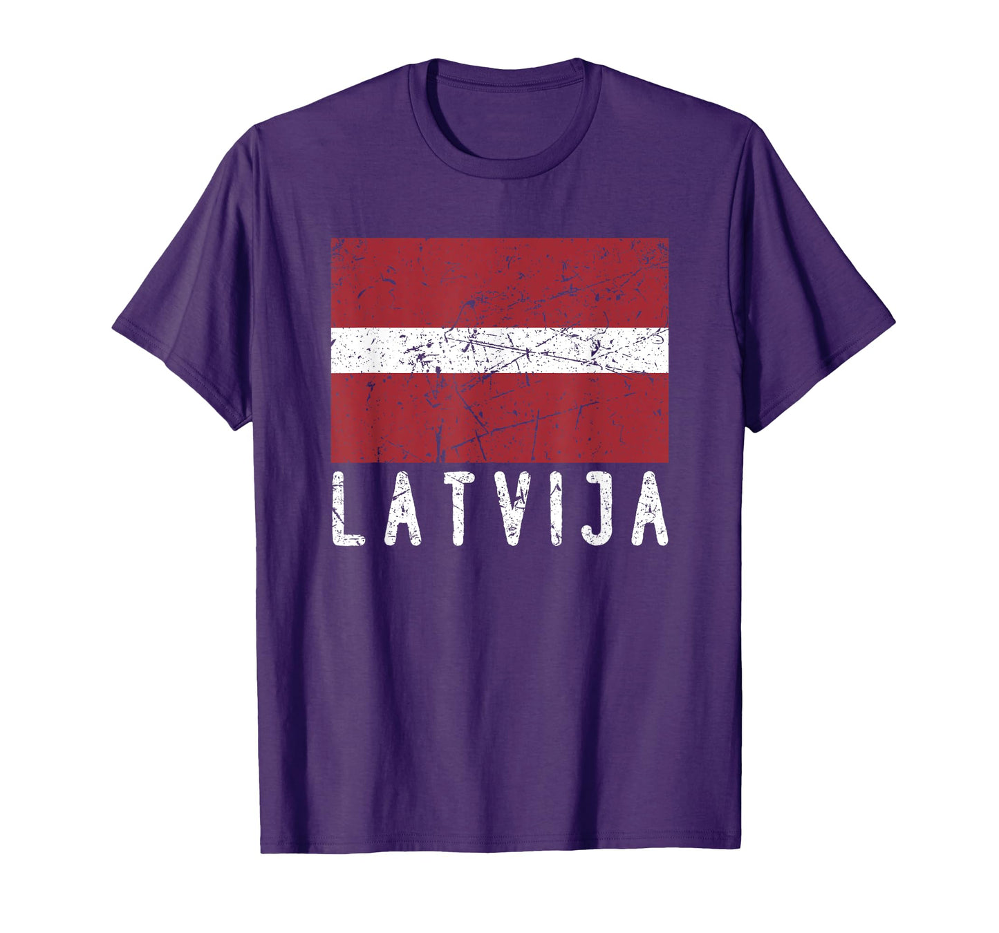 Latvian Flag Of Latvija Distressed Men Women Kids Latvia T-Shirt