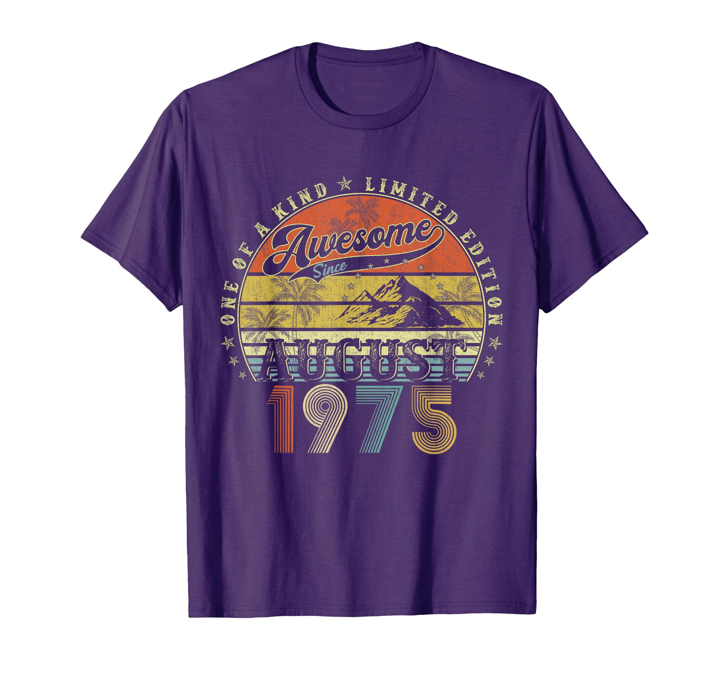 50 Year Old Birthday Gifts For Men August 1975 50th Bday T-Shirt