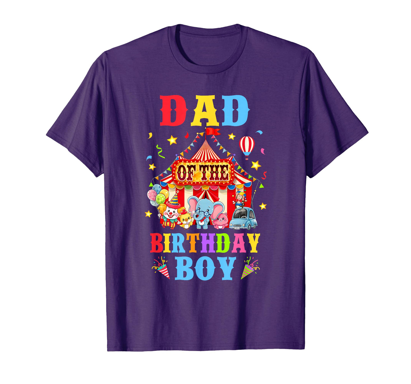 Dad Of The Birthday For Boy Circus Carnival Theme Party T-Shirt