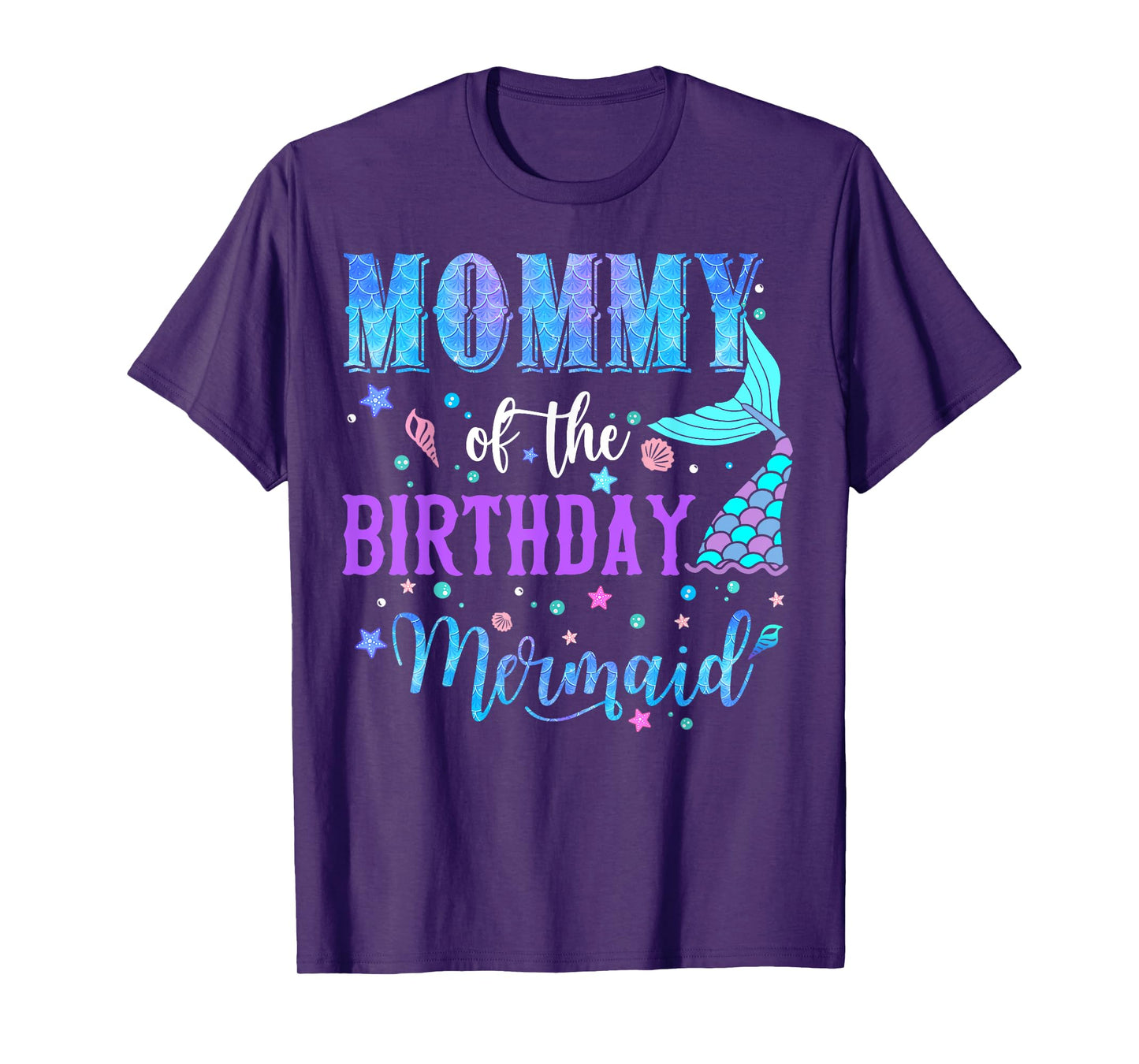 Mommy Of The Birthday Mermaid Girl Bday Party Squad Family T-Shirt