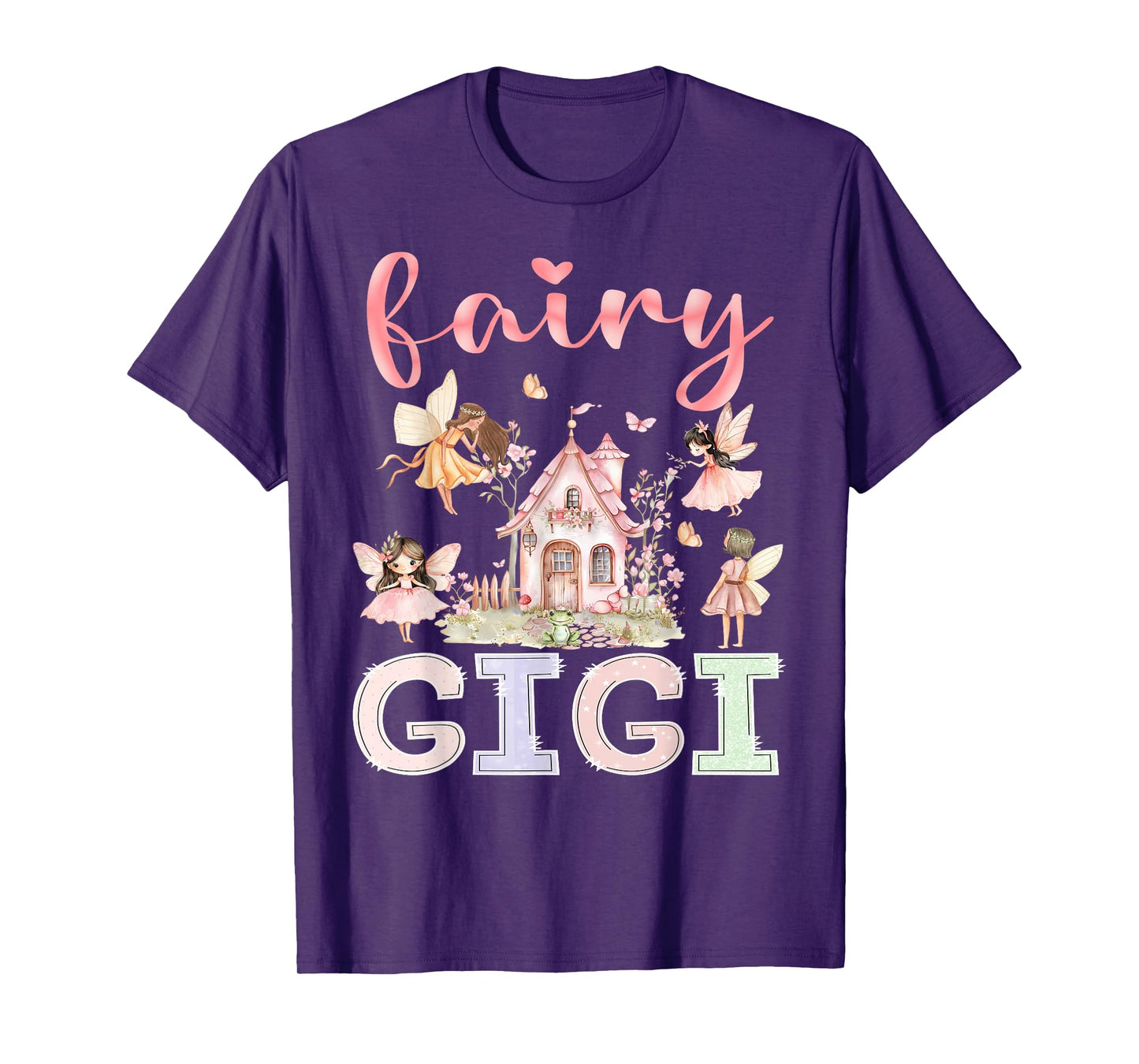 Fairy Gigi Magical Floral Funny Birthday Girl Fairytale T-Shirt