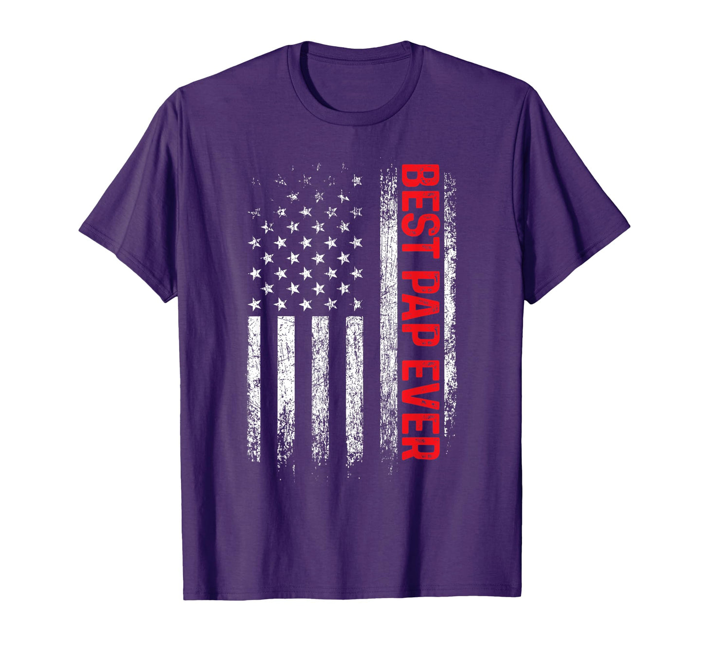 Mens Best Pap Ever American Flag Father's Day T-Shirt
