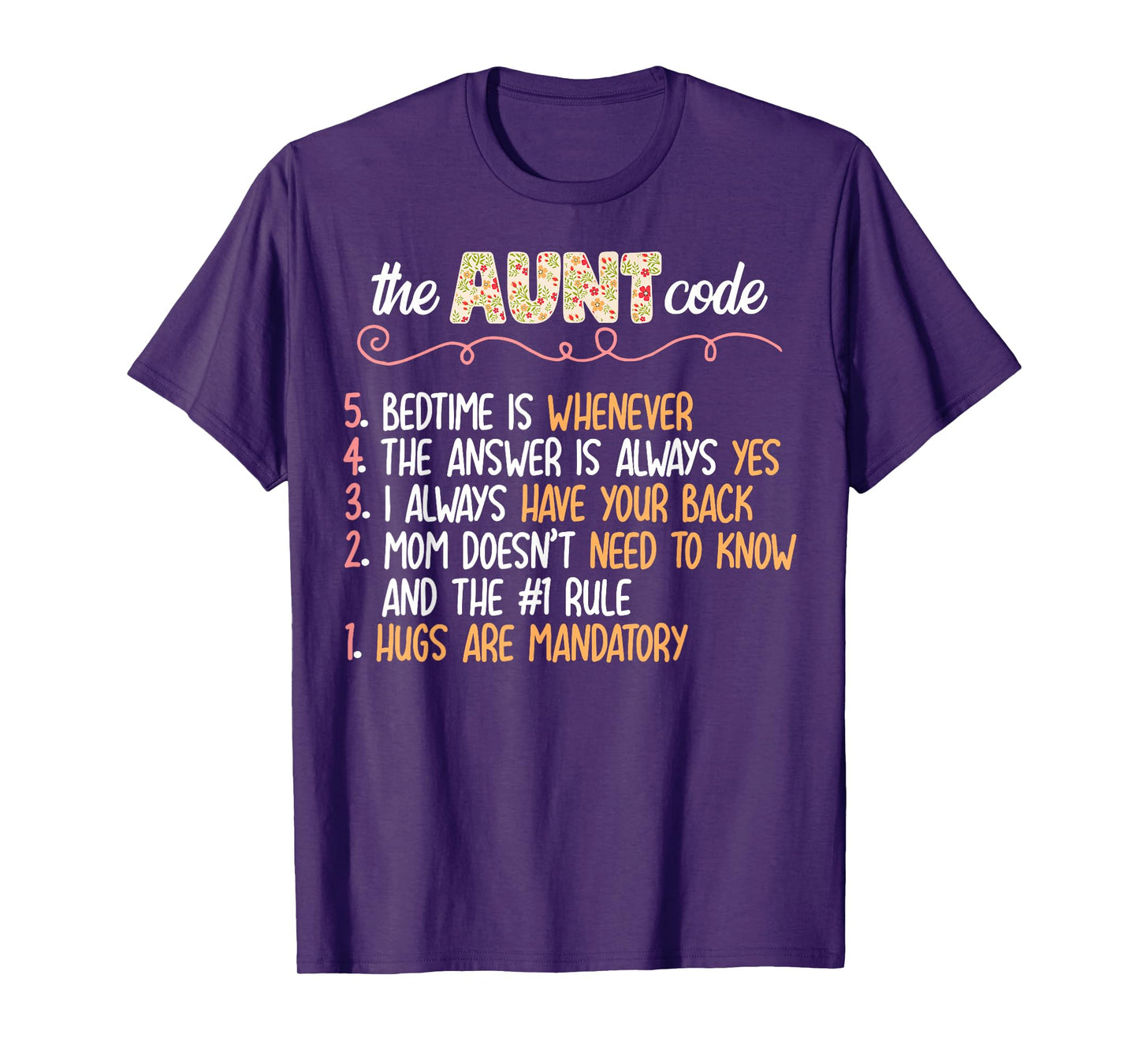 The Aunt Code funny aunt lover auntie T-Shirt