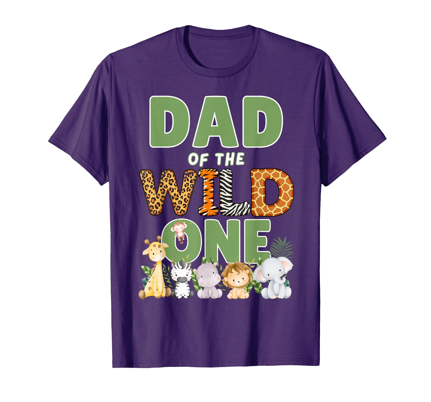 Dad Of The Wild One 1st Birthday Safari Family Matching T-Shirt