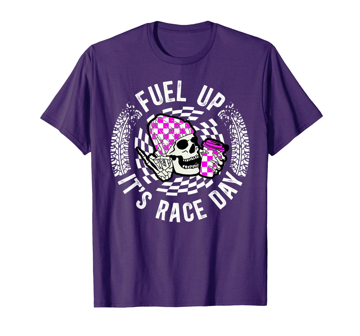 It's Race Day Racing Mom Of A Racer Mother Racing Mama T-Shirt, Small, Black