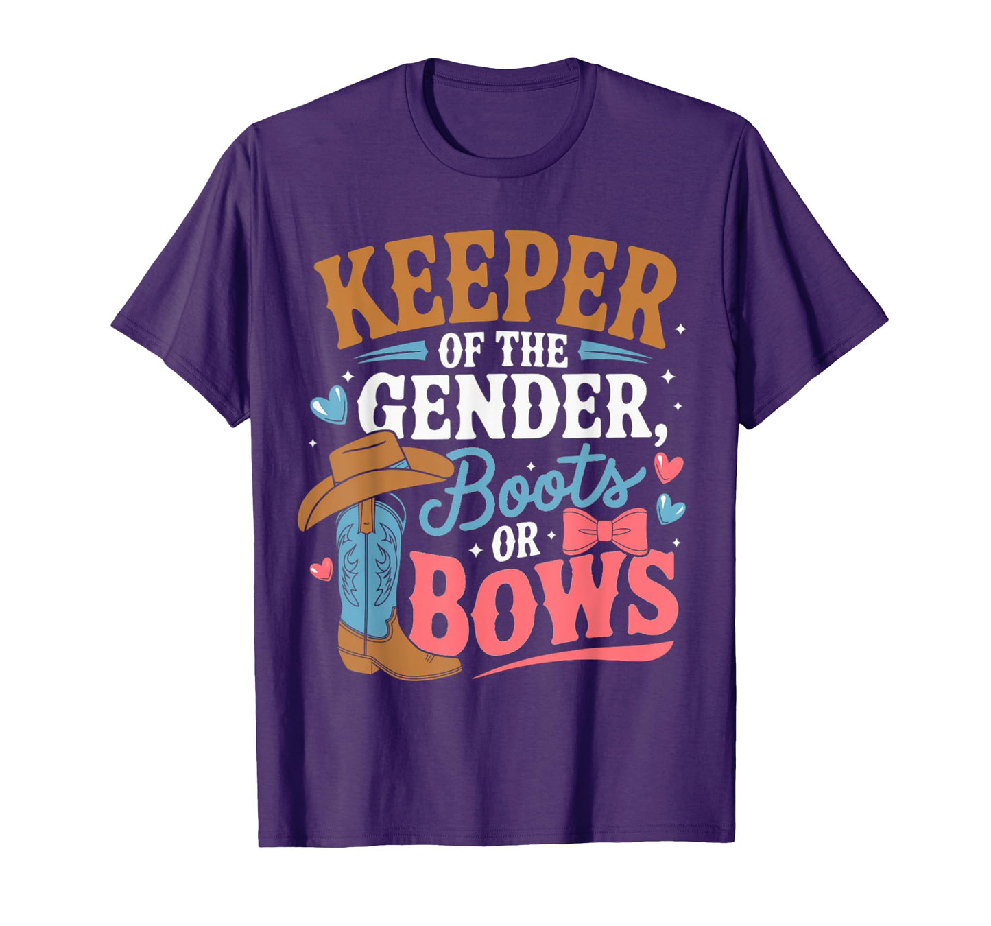 Western Gender Reveal Keeper of the Gender Baby Announcement T-Shirt