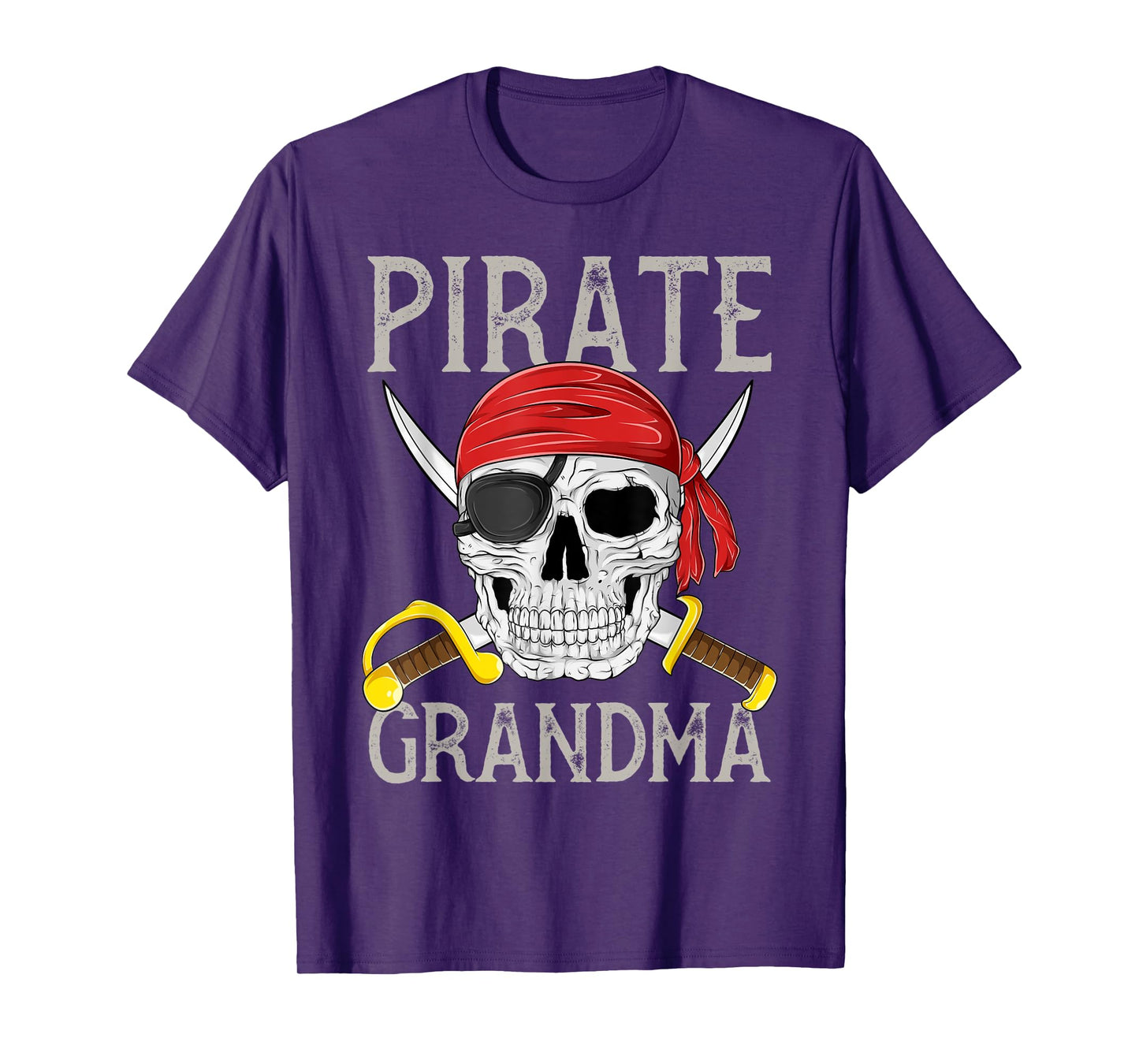 Pirate Grandma Jolly Roger Flag Skull Family Pirates T-Shirt