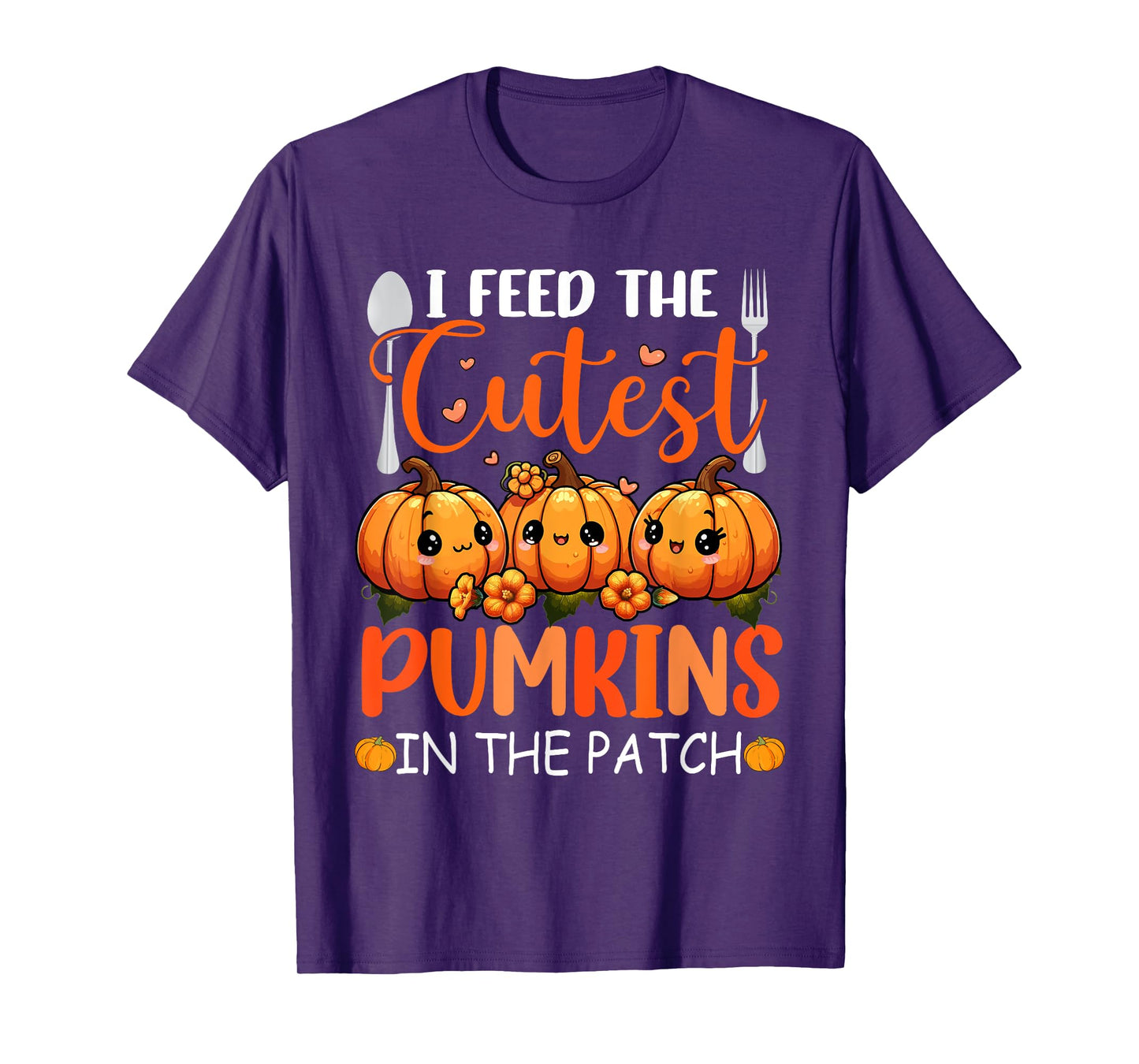 I Feed The Cutest Pumpkins In Patch Thanksgiving Lunch Lady T-Shirt