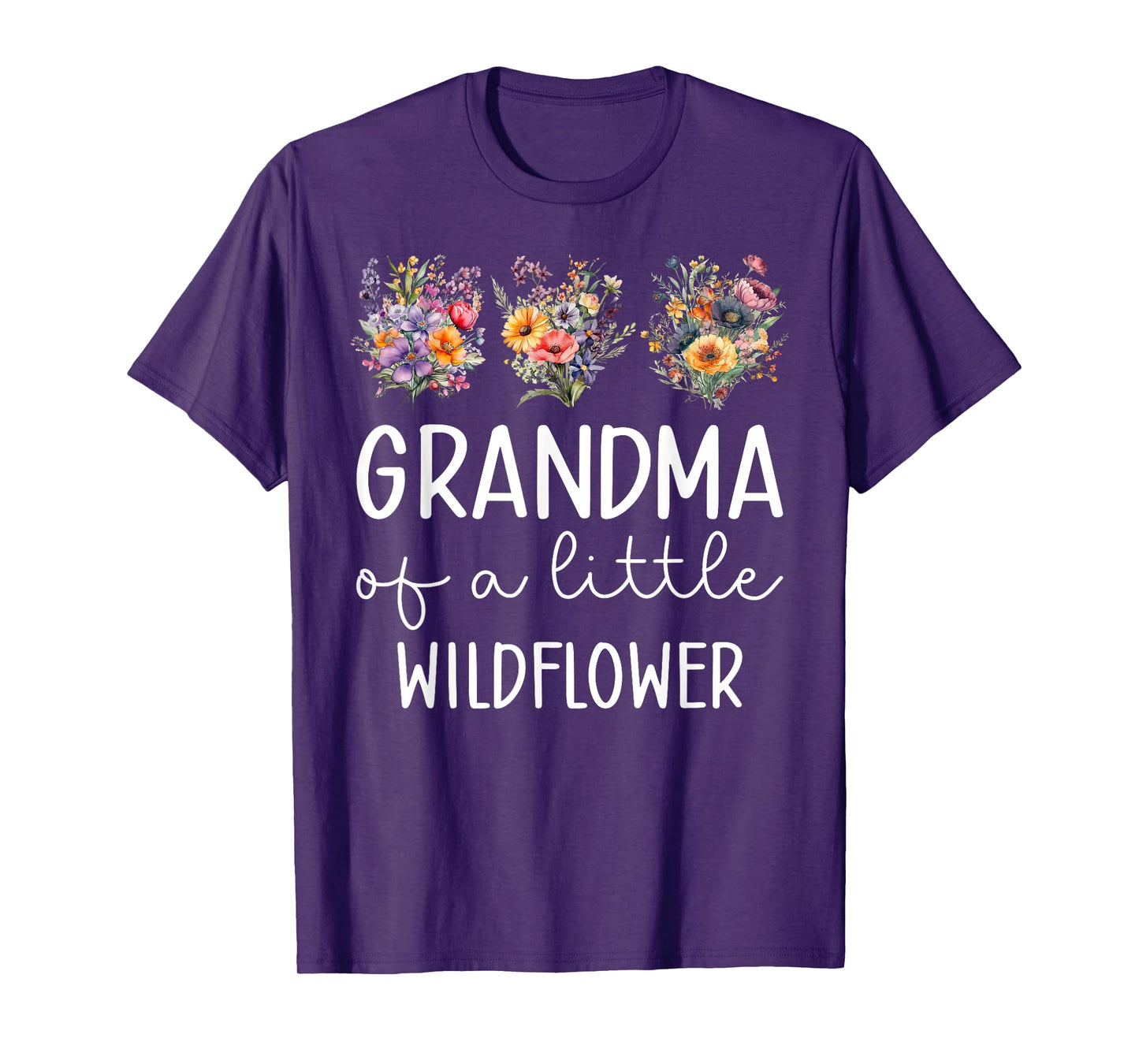 Grandma Of A Little Wildflower Birthday Family Matching T-Shirt