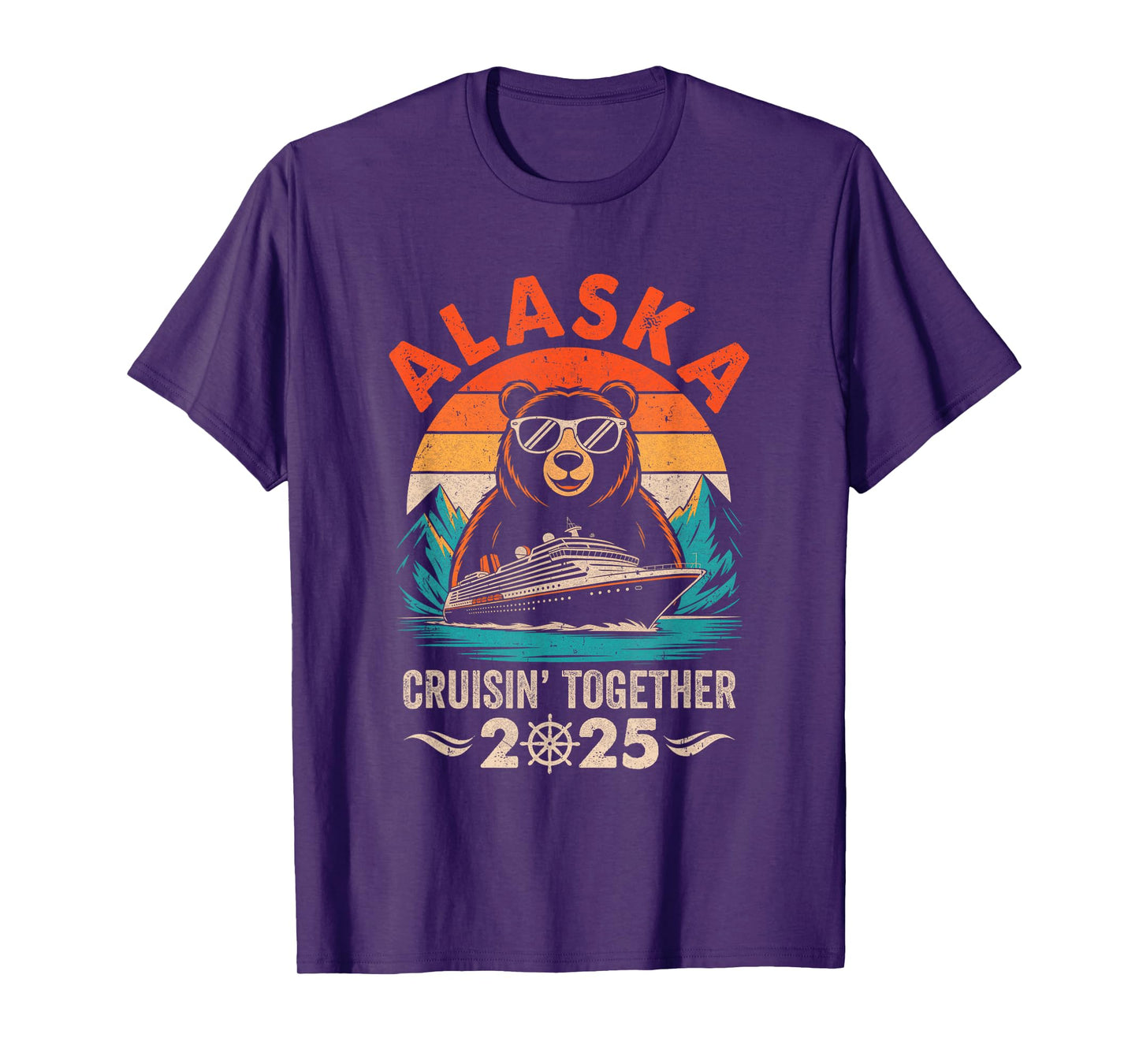 Matching Family Friends and Group Crusin' Alaska Cruise 2025 T-Shirt
