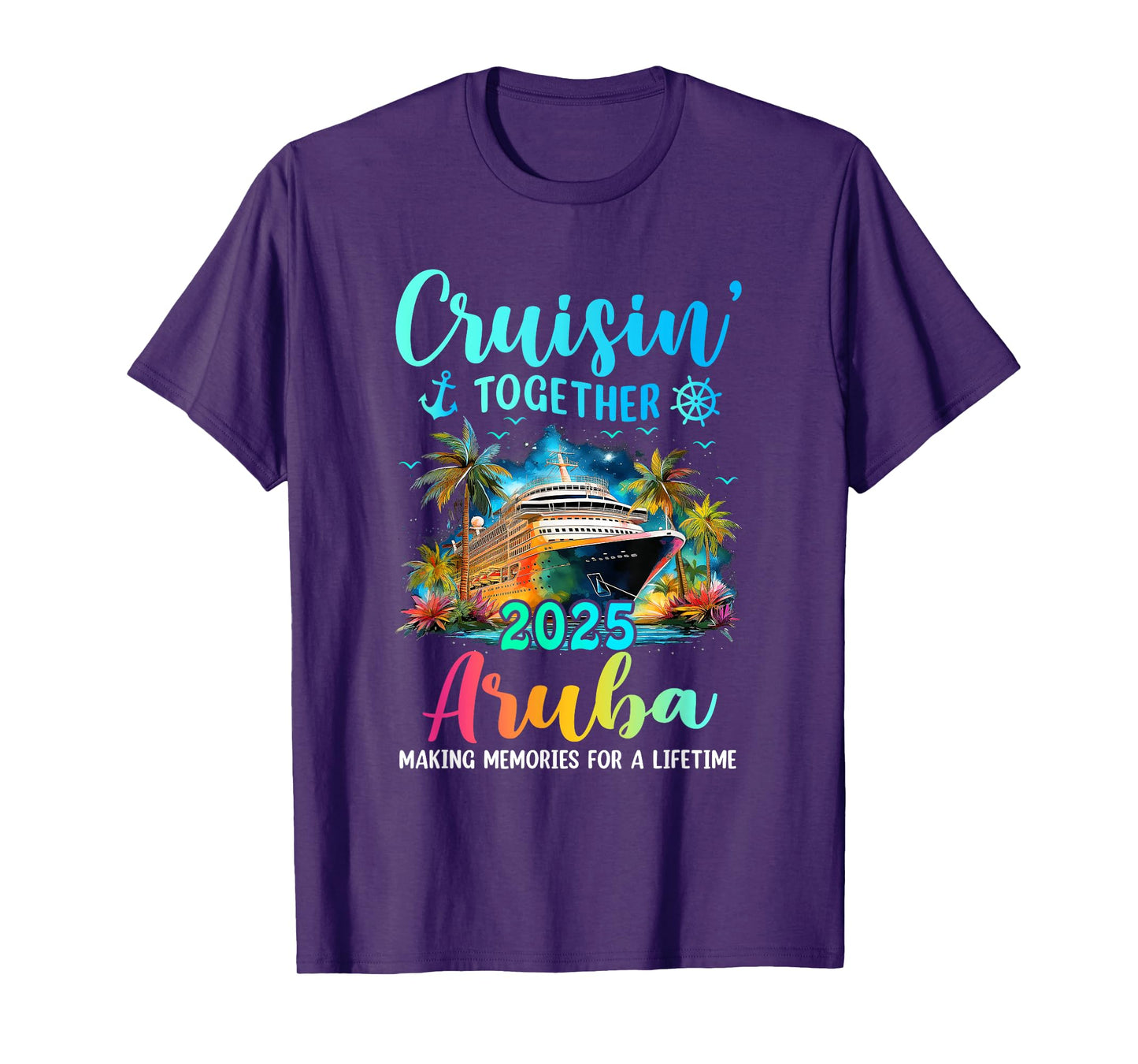 Cruisin' Together Aruba 2025 Family Cruise Vacation T-Shirt