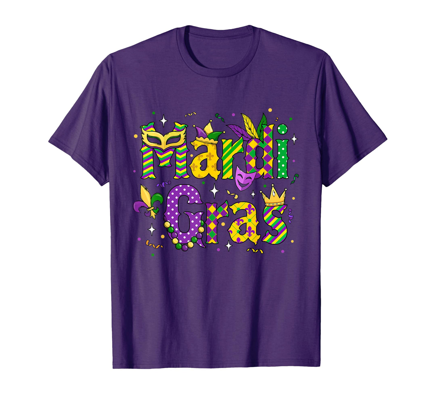 Funny Mardi Gras Parade Outfit Jester Hat Men Women Kids T-Shirt