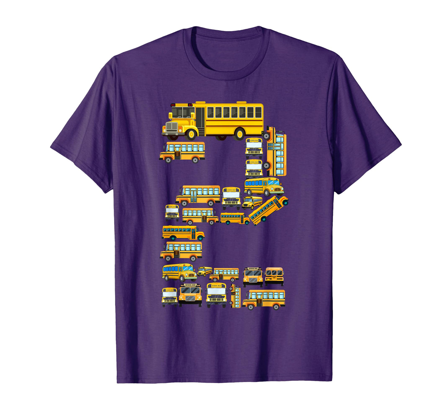 2 Year Old Toddler 2nd Birthday School Bus Theme Kids Party T-Shirt