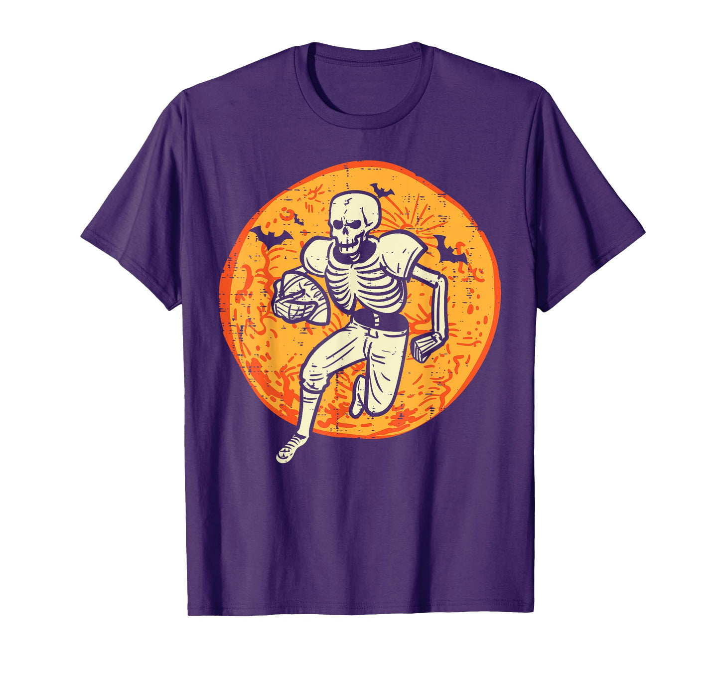 Halloween Skeleton American Football Costume Men Boys Kids T-Shirt