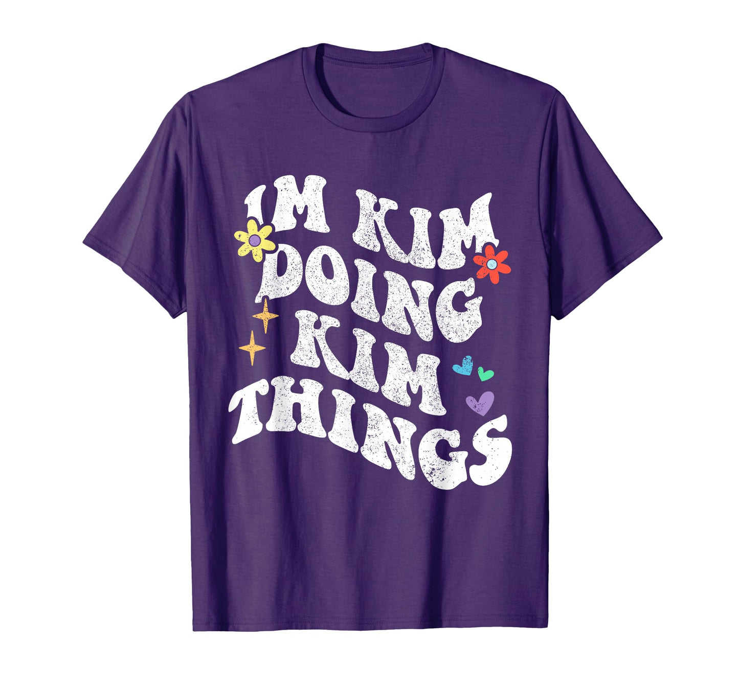Retro Groovy Im Kim Doing Kim Things Funny Mother's Day T-Shirt