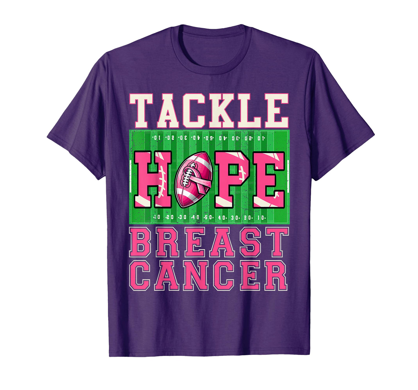 Tackle Breast Cancer Awareness Football Women Boys Kids T-Shirt