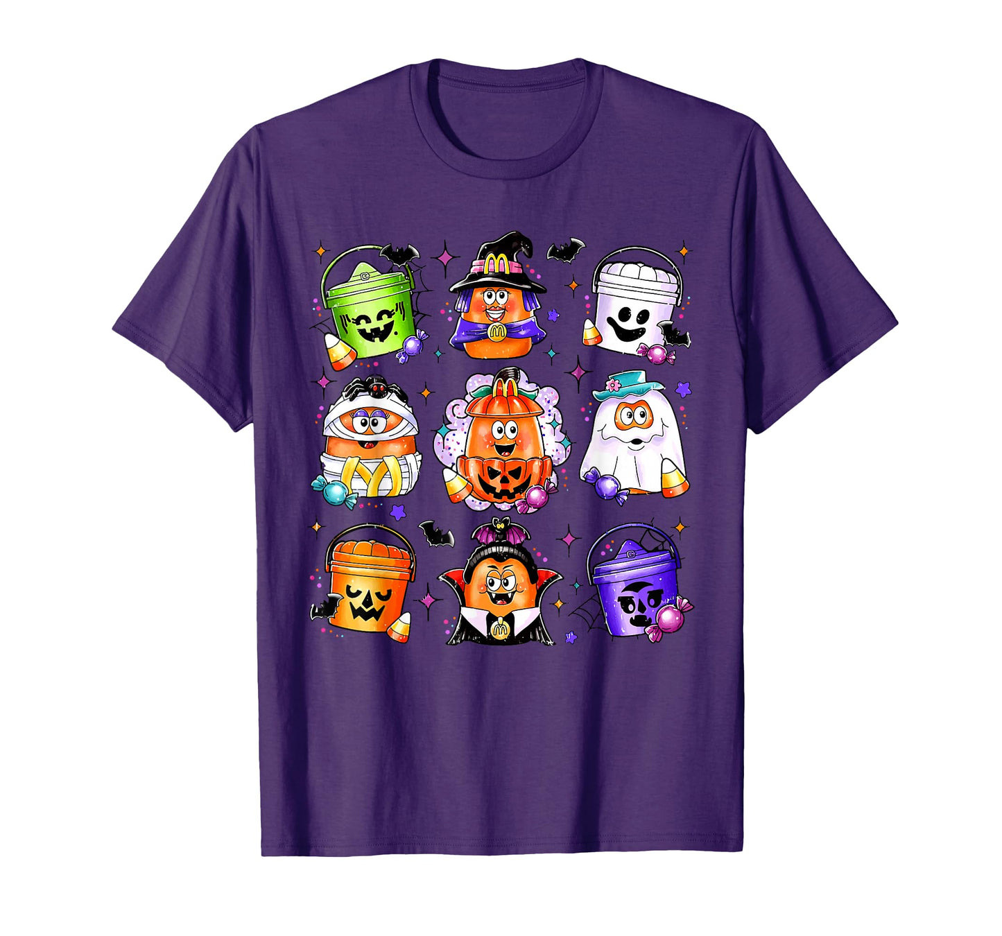 Chicken Nuggets Pumpkin Halloween 90's Vintage T-Shirt