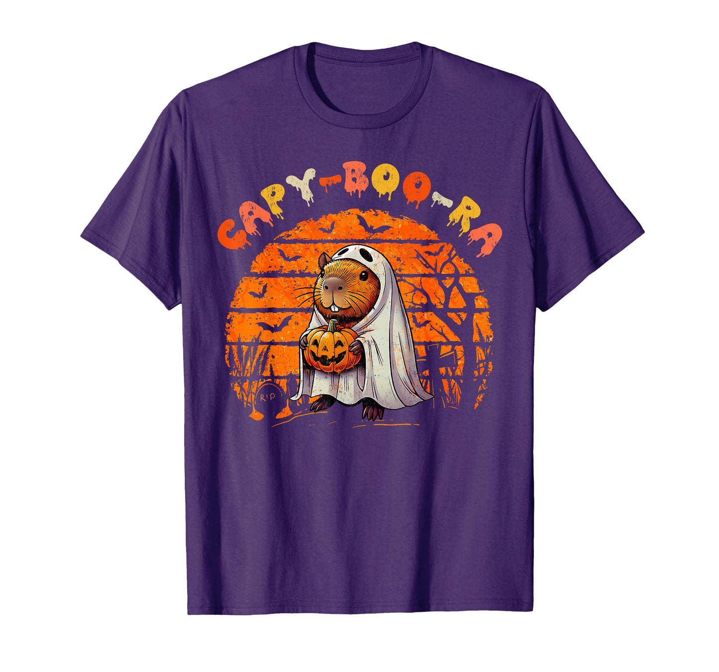 Capy-Boo-Ra Cute Capybara Boo Ghost Funny Cappy Halloween T-Shirt