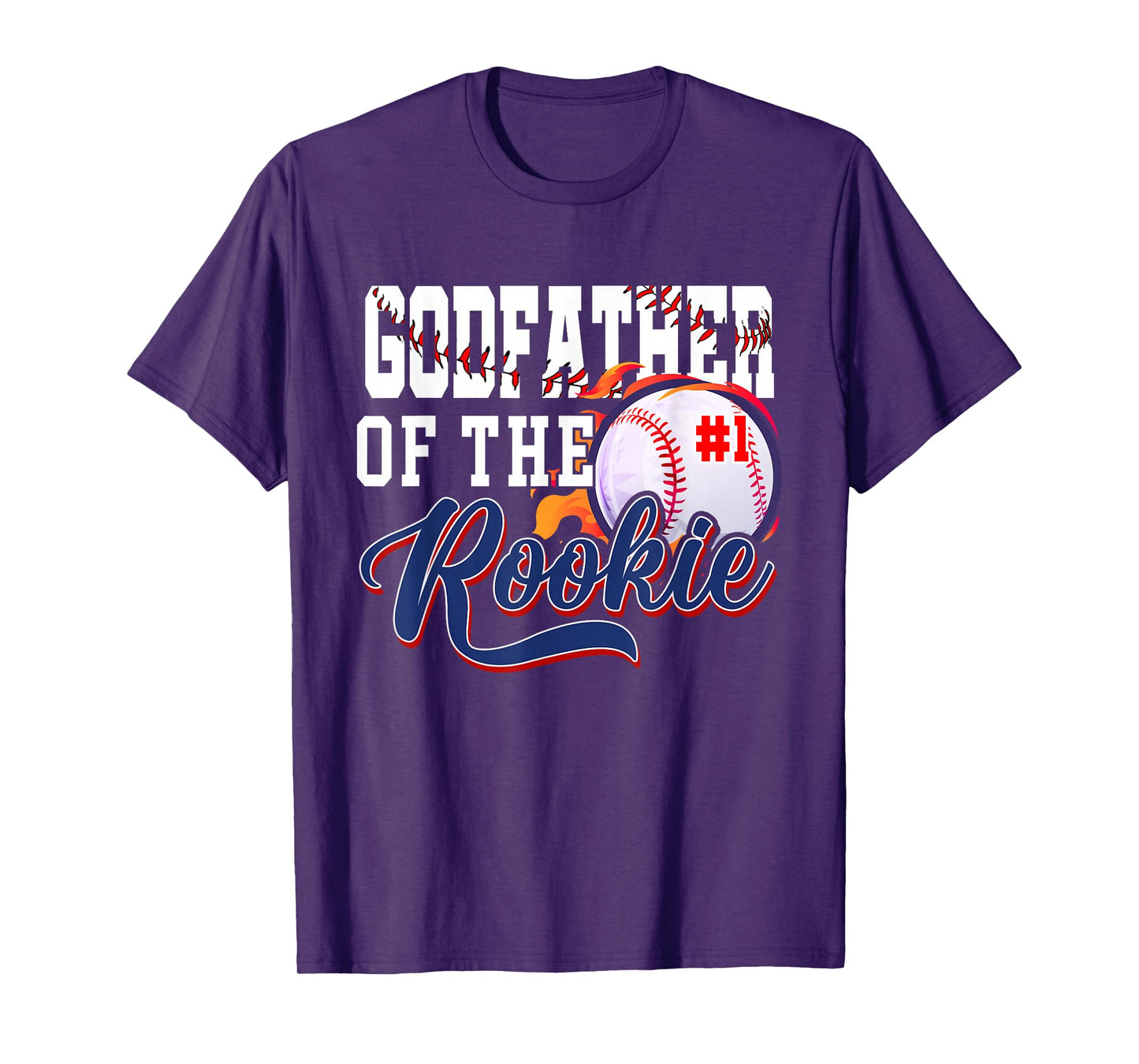 Godfather Rookie of Year 1st Birthday Baseball Theme T-Shirt