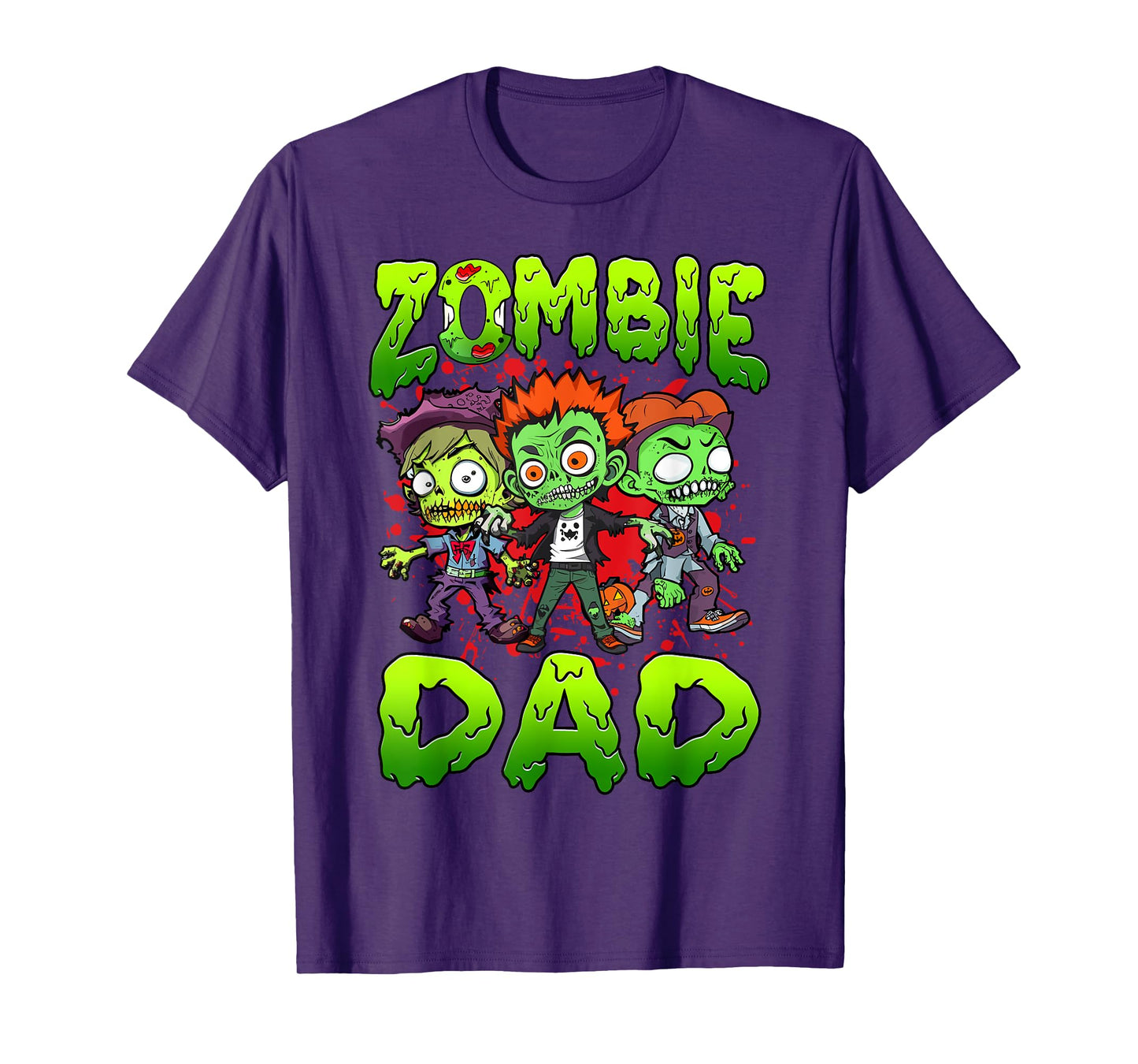 Zombie Dad Halloween Costume Family Matching T-Shirt