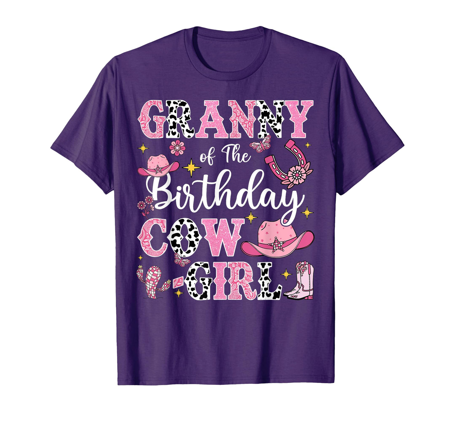 Granny Of The Birthday Cow-Girl Rodeo Cow Girl Birthday T-Shirt