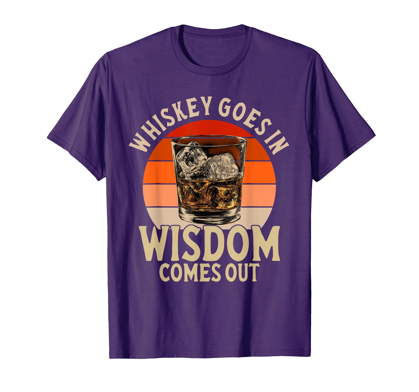 Whiskey Goes in Wisdom Comes Out | USA Flag Drinking T-Shirt