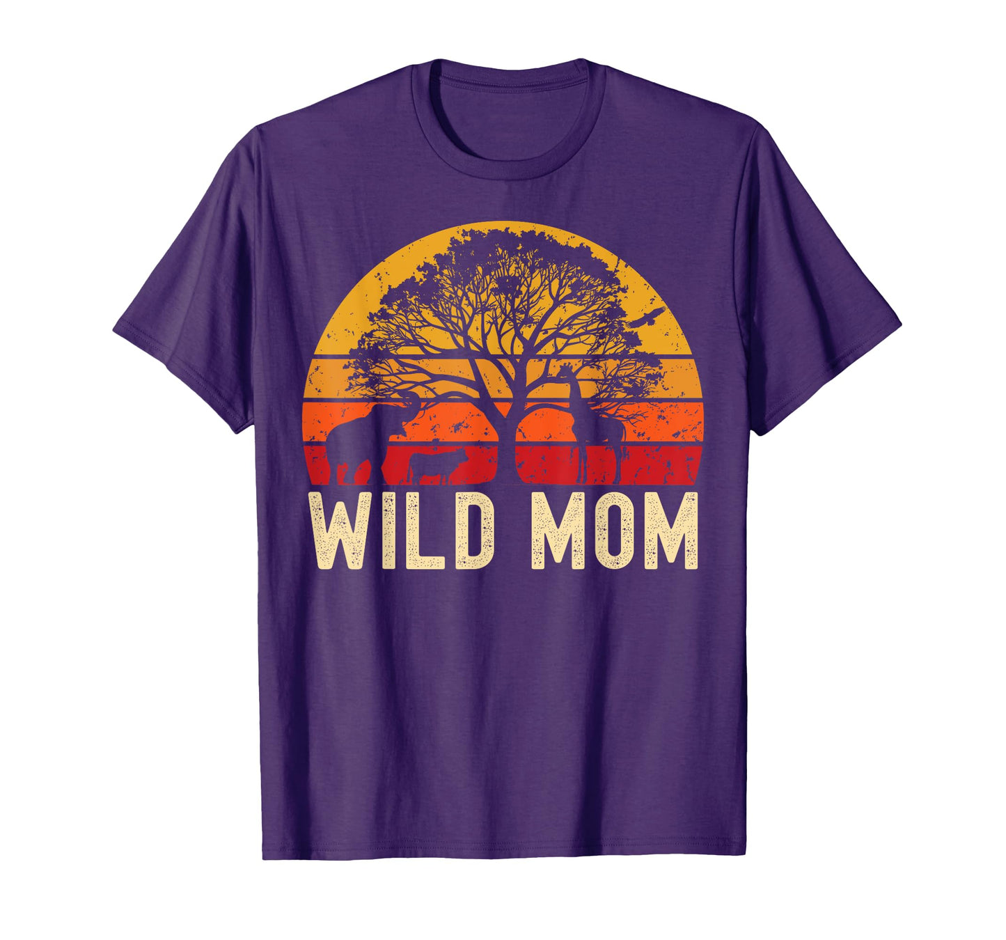 Wild Mom Zoo Born Wild Birthday Safari Jungle Wild Mother T-Shirt