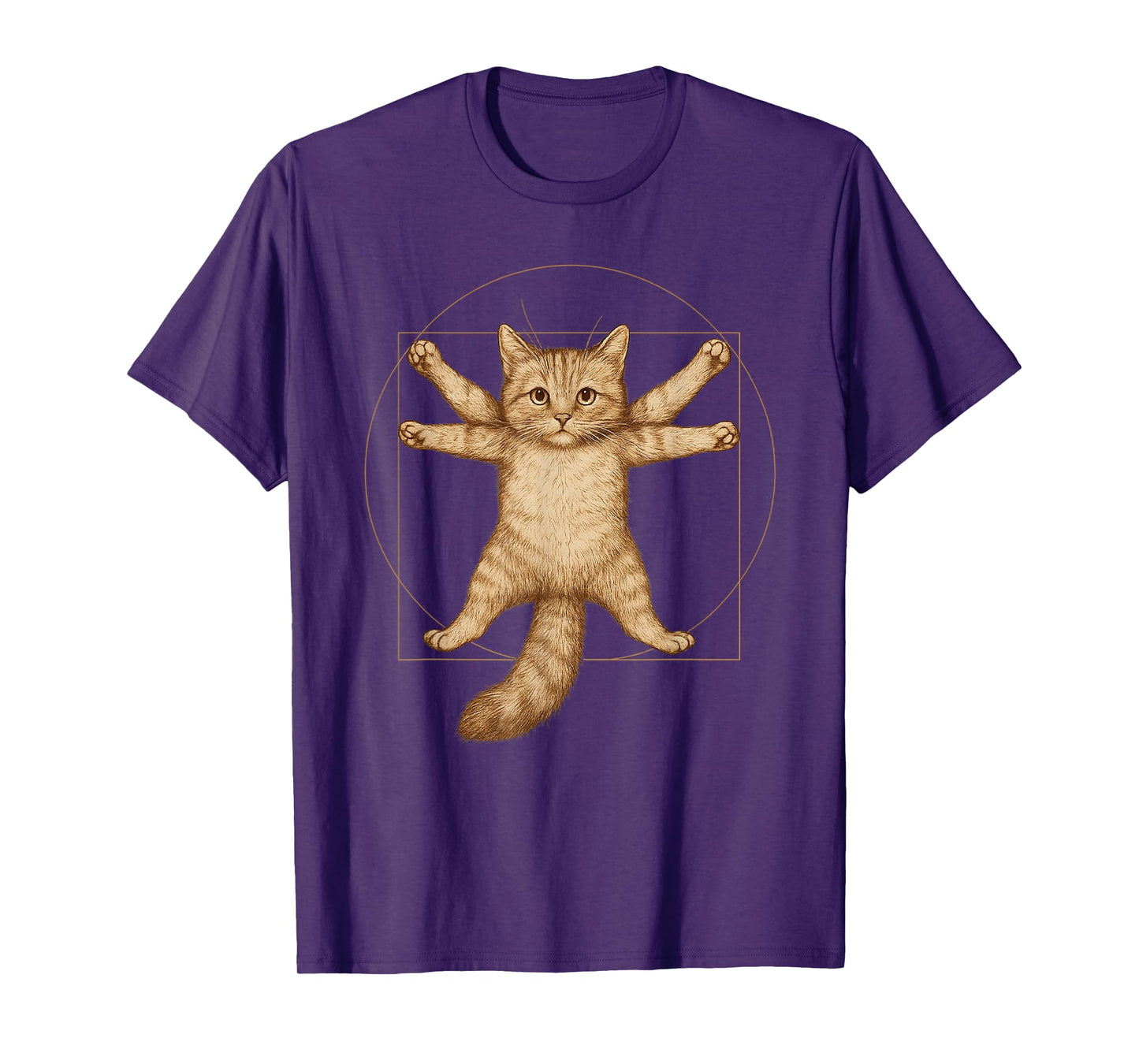 Golden Ratio Cat Art Print T-Shirt