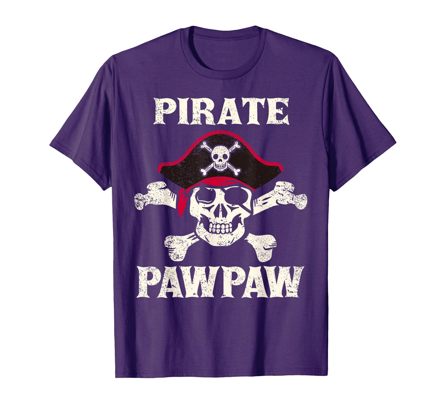 Pirate PawPaw Skeleton Captain Funny Skull Pirate Paw Paw T-Shirt