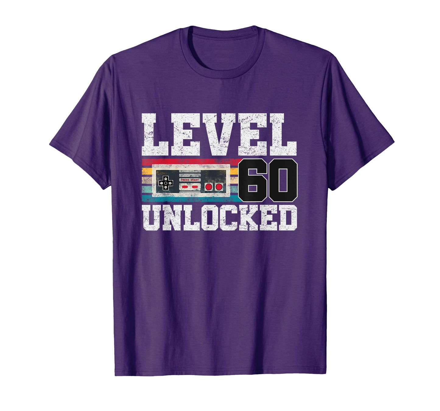 Level 60 Unlocked 60 Year Old Gift Video Gamer 60th Birthday T-Shirt