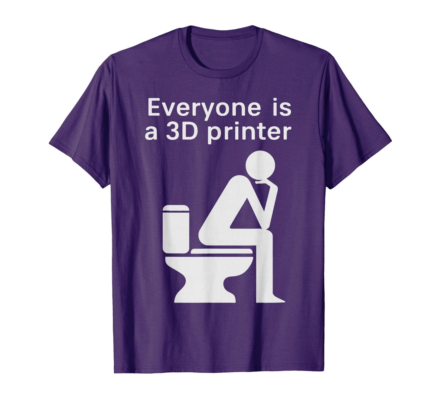 Funny 3D Printer Bathroom Tech Humor Poop Joke T-Shirt